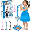 Kids Microphone with Stand,Microphone Stand for Kids,Microphones Toy Karaoke Machine,All in One Microphones Toy,Standing Microphoness for Kidss, with Lights, Speaker & Echo Effect (Blue) view 1