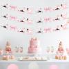 JOYMEMO 3 Pieces Pilates and Pink Bow Party Banners, Pink Pilates Theme Birthday Decorations for Girls Women, Sports Fitness Theme Photography Background Party Supplies for Birthday Baby Shower view 2