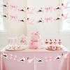 JOYMEMO 3 Pieces Pilates and Pink Bow Party Banners, Pink Pilates Theme Birthday Decorations for Girls Women, Sports Fitness Theme Photography Background Party Supplies for Birthday Baby Shower view 4