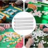 Acrylic Mahjong Racks  Tile Pushers, Family Entertainment Set, 4 Pieces Mah Jongg Trays, Clear Acrylic Construction, Durable Smooth, Easy Tile Handling | Great for Game Nights, Birthday Parti view 4