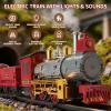 Goldlok Electric Train Set with Light & Sounds, 19 PCS Train Toys for Toddlers 3-5 & Kids 4-8, Locomotive, Passenger Car, 12 Tracks, Indoor Toy, Birthday for Boys and Girls view 2