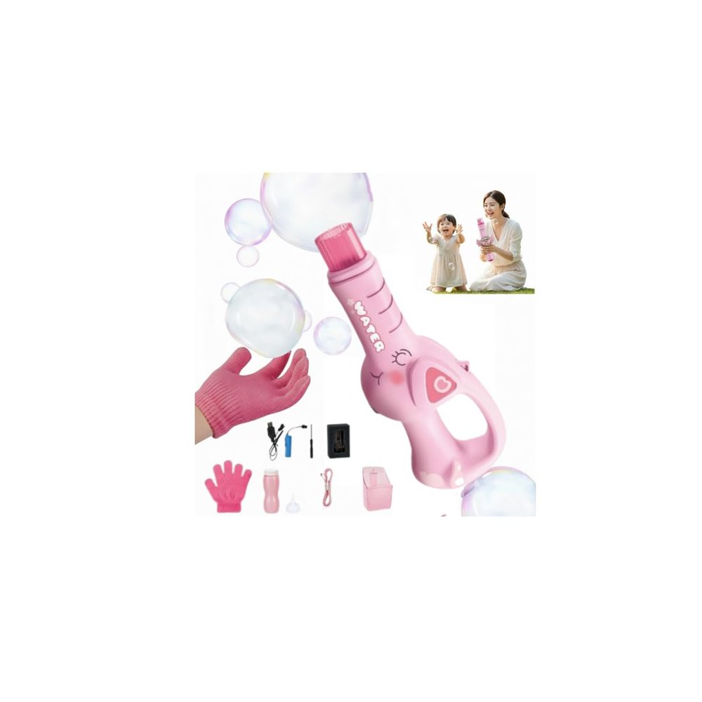 Colorful for Kids, Elastic Bubble Fog Wand, Colorful Fog BubbleMachine, Interactive Mist Bubbles Maker Smoke Bubbles Magic Wand Blower for Party Family Night (Pink D)