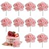 10PCS 7.5x20 cm Womens Day Cake Topper Rose Flower Cake Topper for 3.8 Goddess Festival Mother Day Party Decor view 1