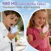 Video Walkie Talkies for Kids, 2 Pack Rechargeable Video Walkie Talkies, HD Camera, Voice Changer, for Family Fun, Camping and Travel, Ages 3-12, Pink and Pink view 2