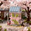 amireed House Building Block Sets for Adult with Light, 1432 PCS Cherry Blossom House Building Kit with 3 Story Home Decor, Japanese Modern House Model Birthday Gift for Adults Teens Girls view 4