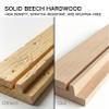 Beech Wood Mahjong Racks with Pushers, Premium Hardwood Tile Holders in Natural Finish, 17.3 Inch Durable Trays Set of 4 for American Mahjong & Dominoes, Smooth Surface Game Accessories(Natural) view 4
