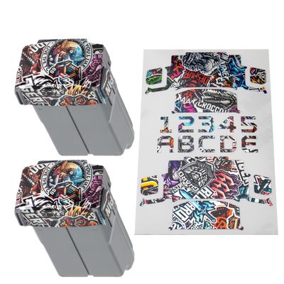 WRAPGRADE Skin Stickers Compatible with DJI Mini 5 Pro's Two Batteries (Metal Sticker Bomb)