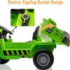 12V Ride-on Dump Truck for Kids with Parent Remote Control,Construction Vehicle w/Electric Dump Bed, Extra Shovel & Bluetooth Music, All-Terrain Toy Car for Outdoor Play view 4