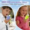 Video Walkie Talkies for Kids, 2 Pack Rechargeable Video Walkie Talkies, HD Camera, Voice Changer, for Family Fun Camping and Travel, Ages 3-12, Green and Purple view 2
