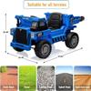 12V Ride-on Dump Truck for Kids with Parent Remote Control,Construction Vehicle w/Electric Dump Bed, Extra Shovel & Bluetooth Music, All-Terrain Toy Car for Outdoor Play view 3