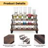 4 Tier Rustic Wood Shot Glass Display Stand, Perfect for Shot Glass Storage Organizer, Rustic Shelf Suitable for Perfume Display and Spice, Ideal for Kitchen, Home Bar & Man Cave, Easy to Assemble view 2