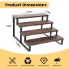 4 Tier Rustic Wood Shot Glass Display Stand, Perfect for Shot Glass Storage Organizer, Rustic Shelf Suitable for Perfume Display and Spice, Ideal for Kitchen, Home Bar & Man Cave, Easy to Assemble view 3