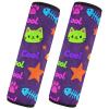 Cute Cat Paw Dark Purple 2 Pack Shoulder Pads for car seat Straps, Stop seat Belt Cutting into Neck, seat Belt Covers for Adults for Sedan view 2