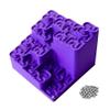 3D Printed Hilbert Curve Marble Run, Endless Looping Fractal Maze (Purple) view 1