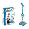 Microphone with Stand, 2026 New Karaoke Machine, Portable Singing Toy for Parties, Colorful Lights Microphone (Blue)
