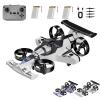 2-in-1 Flying Remote Control Car, Rechargeable Dual-Mode Car Drone, ual-Mode Rc Vehicle with LED Lights, One-Button Takeoff, Stunt Flips, USB Ground & Air Remote Control Toy (Three batteries,White) view 1