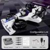 2-in-1 Flying Remote Control Car, Rechargeable Dual-Mode Car Drone, ual-Mode Rc Vehicle with LED Lights, One-Button Takeoff, Stunt Flips, USB Ground & Air Remote Control Toy (Three batteries,White) view 2