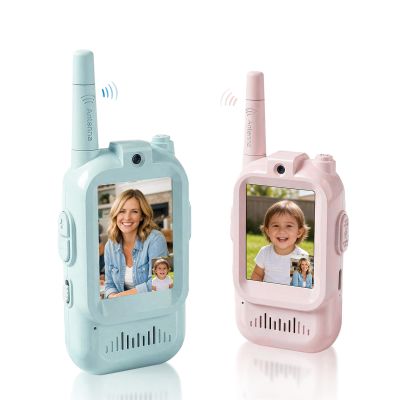 Video Walkie Talkies for Kids, 2 Pack Rechargeable Facetime Video Chat with Camera, Voice Changer, Ringtones, Secure Channel, 1600ft Long Range Intercom Toys for Indoor Outdoor, Ages 312 Boys Girls