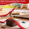 16ft DIY Flexible Toy Car Track, Window Wall Stunt Racetrack, Suction Cups & Stabilizer Clips, 4 Diecast Cars Included, Loop Turns, Plays Longer Than Short Tracks, Easy Roll-Up Gift Box, 4-8 Year Old view 4