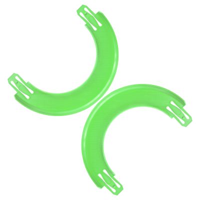 K TOMOTO Curved Track Pieces 180 Degree Banked Turn Compatible with Hot Wheels, Racetrack Connectors, 2 Packs (Green)