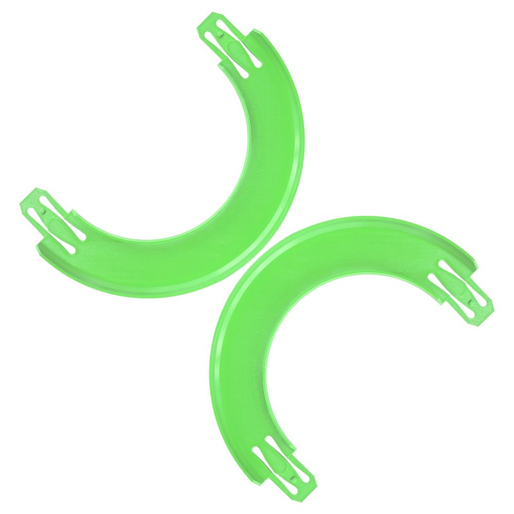 K TOMOTO Curved Track Pieces 180 Degree Banked Turn Compatible with Hot Wheels, Racetrack Connectors, 2 Packs (Green)
