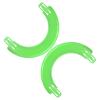 K TOMOTO Curved Track Pieces 180 Degree Banked Turn Compatible with Hot Wheels, Racetrack Connectors, 2 Packs (Green) view 1