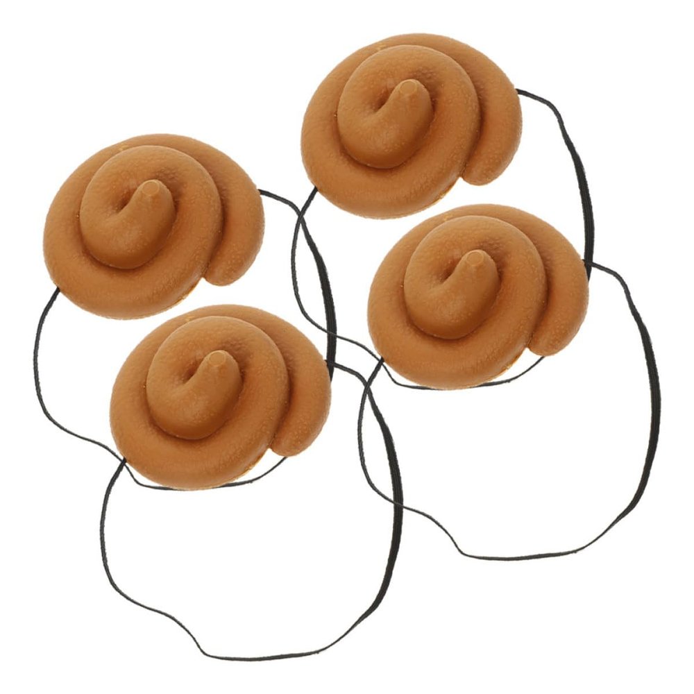 Abaodam 4pcs Funny Poop Hat Prank Prop Party Essential April Fool Day Supplies Cartoon Masquerade Cosplay Headwear for Boys Festive Costume