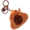 Abaodam Mini Plush Animal Coin Purse with Zipper and Keychain Hook Cute Cartoon Style Wallet for Portable Change Bag for Small Item Organization view 1