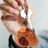 Abaodam Mini Plush Animal Coin Purse with Zipper and Keychain Hook Cute Cartoon Style Wallet for Portable Change Bag for Small Item Organization view 3
