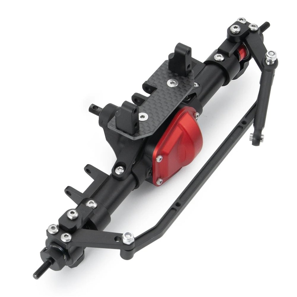 Aluminum Alloy Front Rear Axle Complete Portal Axle 1/10 RC Crawler Car for Axial SCX10 90047 for Wrangler Parts confident(Front Axle)