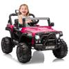 12V Ride On Car for Kids, Ride On Toy w/Parent Remote, Spring Suspension, Bluetooth, Music & Horn, LED Light, 4.1MPH Max Speed, 3 Speeds, Electric Car for Kids Toddlers Age 3-8, Rose Pink view 2
