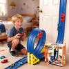 16ft DIY Flexible Toy Car Track, Window Wall Stunt Racetrack, Suction Cups & Stabilizer Clips, 4 Diecast Cars Included, Loop Turns, Plays Longer Than Short Tracks, Easy Roll-Up Gift Box, 4-8 Year Old view 1