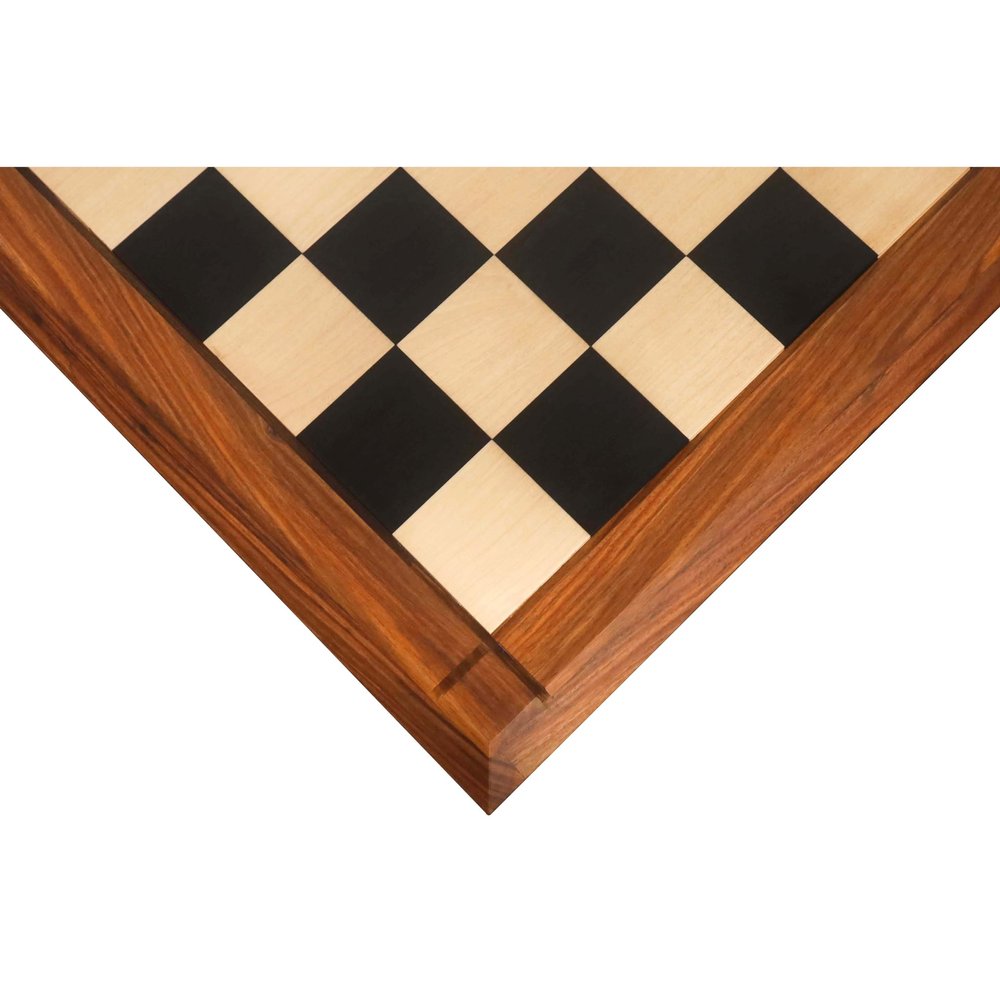 25" Players Choice Ebony & Maple Wood Chess Board- 65 mm Square - Matt Finish