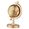 BESPORTBLE Rotating Small Brass Globe with Base Compact Desktop Globe Decoration for Home Office Classroom Tabletop Ornament with Fine Texture and Stable Stand view 1
