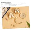 BESPORTBLE Rotating Small Brass Globe with Base Compact Desktop Globe Decoration for Home Office Classroom Tabletop Ornament with Fine Texture and Stable Stand view 3
