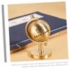 BESPORTBLE Rotating Small Brass Globe with Base Compact Desktop Globe Decoration for Home Office Classroom Tabletop Ornament with Fine Texture and Stable Stand view 4