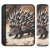 Hedgehog Tree Art Brown 2 Pack Strap pad, Stop seat Belt Cutting into Neck, seat Belt Cover pad Cute for Sedan view 1