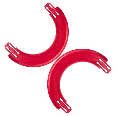 K TOMOTO Curved Track Pieces 180 Degree Banked Turn Compatible with Hot Wheels, Racetrack Connectors, 2 Packs (Red)