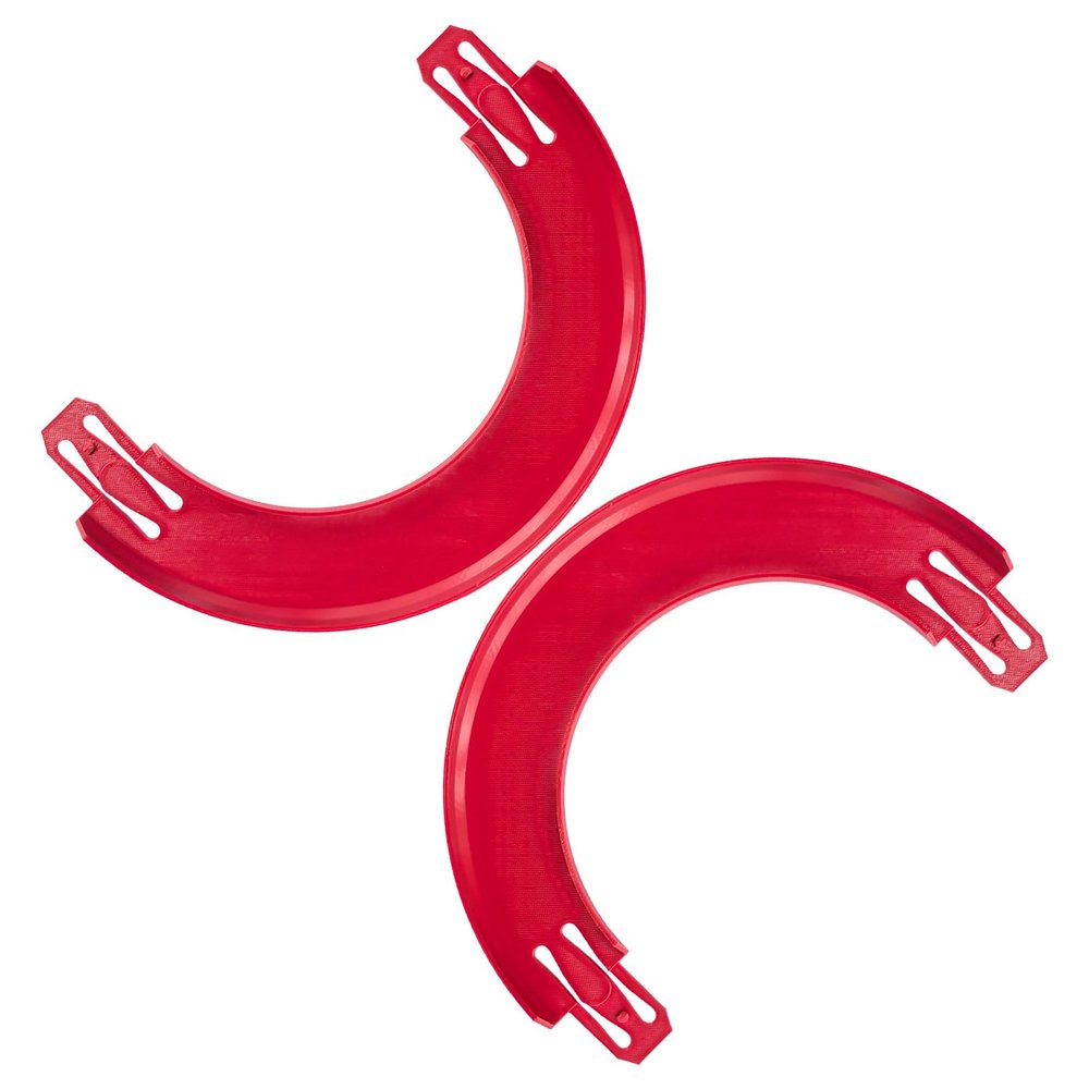 K TOMOTO Curved Track Pieces 180 Degree Banked Turn Compatible with Hot Wheels, Racetrack Connectors, 2 Packs (Red)