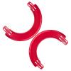 K TOMOTO Curved Track Pieces 180 Degree Banked Turn Compatible with Hot Wheels, Racetrack Connectors, 2 Packs (Red) view 1