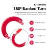 K TOMOTO Curved Track Pieces 180 Degree Banked Turn Compatible with Hot Wheels, Racetrack Connectors, 2 Packs (Red) view 2