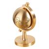 Abaodam Rotating Small Brass Globe with Stable Base Compact Desktop Globe Ornament for Home Office and Bedroom Decor Brass Material Tabletop Decoration view 1