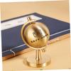 Abaodam Rotating Small Brass Globe with Stable Base Compact Desktop Globe Ornament for Home Office and Bedroom Decor Brass Material Tabletop Decoration view 2