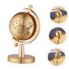 Abaodam Rotating Small Brass Globe with Stable Base Compact Desktop Globe Ornament for Home Office and Bedroom Decor Brass Material Tabletop Decoration view 3