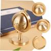 Abaodam Rotating Small Brass Globe with Stable Base Compact Desktop Globe Ornament for Home Office and Bedroom Decor Brass Material Tabletop Decoration view 4