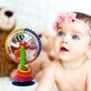 Vdaxvme Baby Tummy for Time Toy Rainbow Suction Cup Rattle Crib for Sky Wheel with Colorful Beads Interactive Rotary Baby Highchair Toy with Suction view 3
