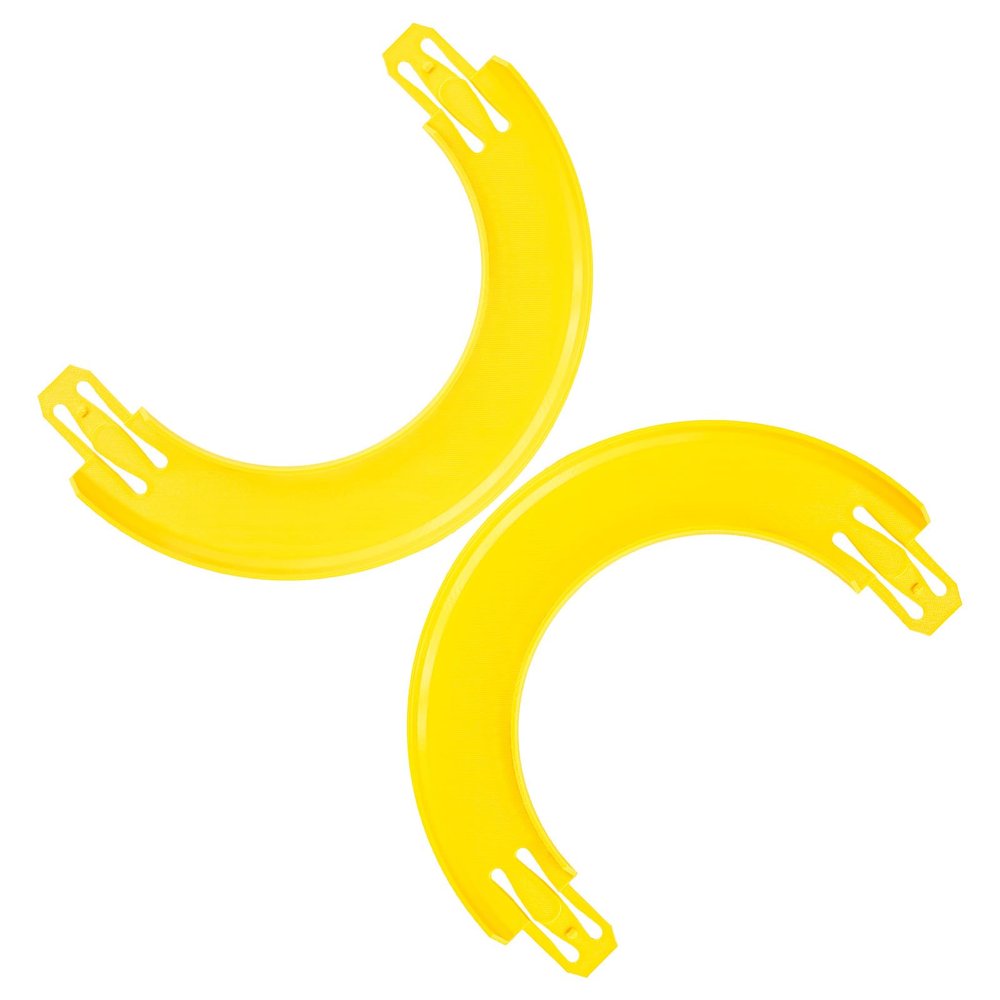 K TOMOTO Curved Track Pieces 180 Degree Banked Turn Compatible with Hot Wheels, Racetrack Connectors, 2 Packs (Yellow)