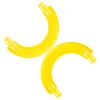 K TOMOTO Curved Track Pieces 180 Degree Banked Turn Compatible with Hot Wheels, Racetrack Connectors, 2 Packs (Yellow) view 1