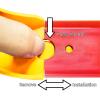 K TOMOTO Curved Track Pieces 180 Degree Banked Turn Compatible with Hot Wheels, Racetrack Connectors, 2 Packs (Yellow) view 3