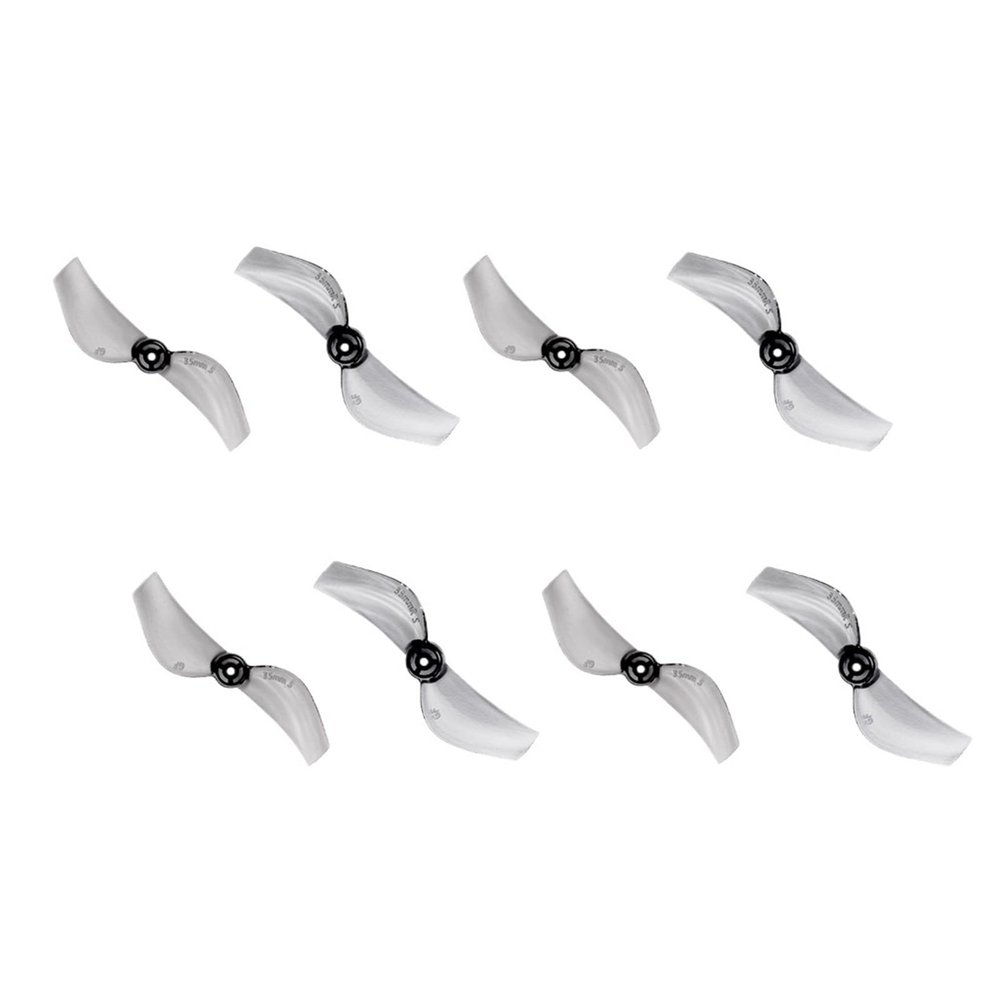 4Pairs (4CW+4CCW) for Gemfan 35mmS-3 3-Blade 35mmS-2 2-Blade 35mm PC Propeller 1mm Hole for Tinywhoops Parts distintivo(35MM Gray 2-Blade)
